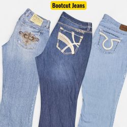 SA501 Y2k Bootcut Embroidery Jeans