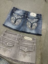 Miss Me True Religion Rock Revival Mini skirts