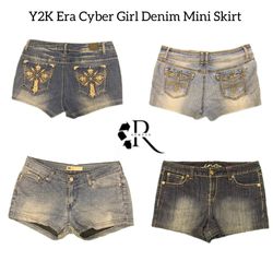 Y2K Cyber Era Girl Denim Sexy Shorts RW-..