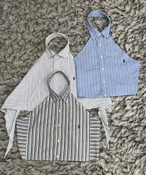 Fs-86 Upcycled polo crop top