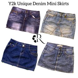 Y2k Unique Denim Mini Skirt RW-1817