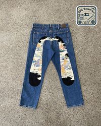Upcycled Evisu Inspired Jeans