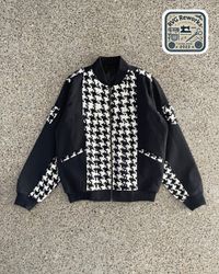 Upcycled Printed Panel Bomber Jacket