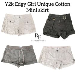 2K Edgy Girl Unique Cotton Mini Shorts RE-3091