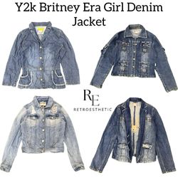 Y2K Edgy Girl Denim Jackets RE-3093