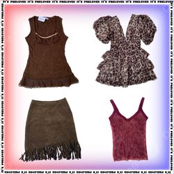 Parisian Café Culture Set - tops, dresses, skirts ..