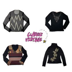 Y2K Dark Aesthetic Collection Tops (MH-017)