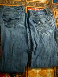 Y2k denim embroided flared jeans