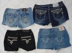 Shorts en denim de marque mixte recyclé CR7771