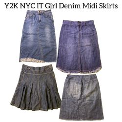 Y2K NYC IT Girl Denim Midi Skirt RW-1824