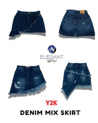 Y2K Denim Mix Skirts - EV1701