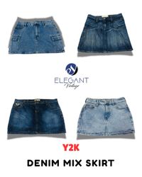 Y2K Denim Mix Skirts - EV1724