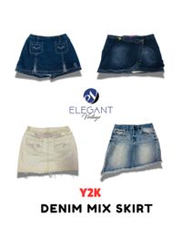 Y2K Denim Mix Skirts - EV1728