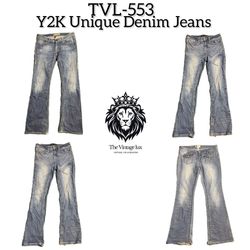 Y2K Unique Denim Jeans (TVL-553)