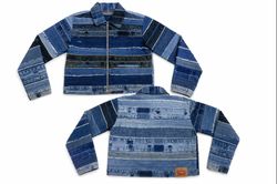 CR1534 Upcycled Denim Panel Jacket