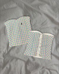 Upcycled Ralph Lauren Lace-Up Top