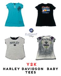 Y2K Harley Davidson Baby Tees - EV1895