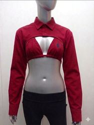 Upcycled Ralph Lauren Cut Out Crop Tops