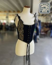 Upcycled Lace-Up Corset Top