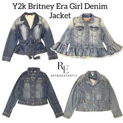 Y2k Britney Era Girl Denim Jacket Re-3099