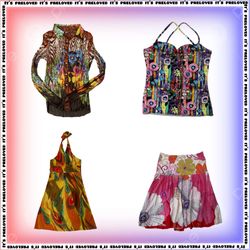 Tropical Plant Coded-tops, dresses  and skirts (SS..