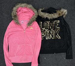 Pink and Bebe Fur Jacket