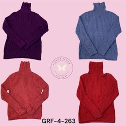 Y2K Vibes High Neck Sweater ✨ Retro Cozy Fit (GRF-..