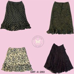 Y2K Fashion Printed Skirt – Lightweight Flowy Poly..