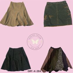 Women’s Y2K High Waist Cotton Printed Skirt – Cute..