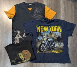 5282 - Vintage-Stil T-Shirts mit halben Ärmeln und..