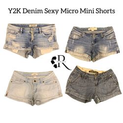 Y2K Denim Sexy Mini Shorts RW-1837
