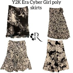Y2K Era Cybbr Girl Poly Maxi Skirts RW-1840
