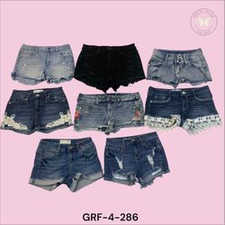 Retro Y2K Style Mini Denim Shorts for Women (GRF-4..