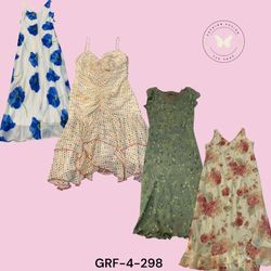 Y2K Printed Polyester Dress – Stretch Fit, Lightwe..