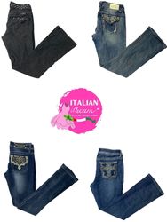 y2k unique back pocket embellished jeans