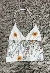 Fs-92 Upcycled table linen cami top