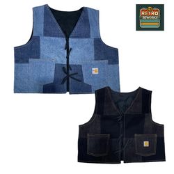 Upcycled Carhartt Denim Patchwork Gilet