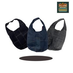 Upcycled Denim Hobo Bag