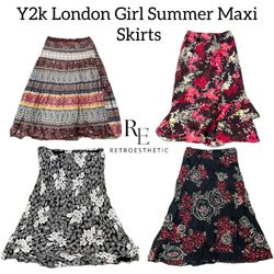 Y2k London Girl Summer Maxi Skirts Re-3104