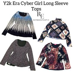 Y2k Era Cyber Girl Long Sleeve Top re-3105