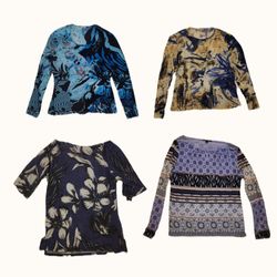 Y2K Cyber Grunge & Abstract Blue Top Bundle
( ST 0..