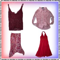 Burgundy & Blush Set - tops, dresses, skirts (SS-2..