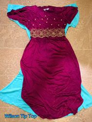 Vintage Boho Mixed-Print Midi Dress