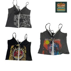 Upcycled Graphic Print Cami Tops