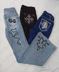 CR7871 Y2K Flare Jeans