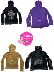 hoodie en velours de marque y2k