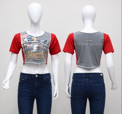CR1538 Upcycled Graphic Crop Tee