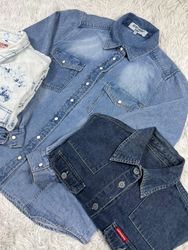Denim-Bluse