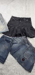 Y2k mini denim skirts