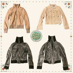 Vintage Euro Genuine Leather Jacket for Women